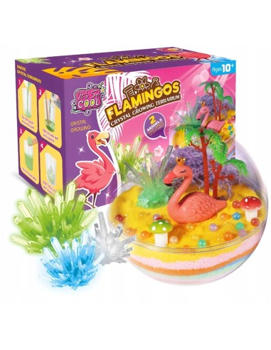 LED kristalų auginimo rinkinys „Flamingo Chemikas“ – sukurk savo šviečiantį povandeninį pasaulį!