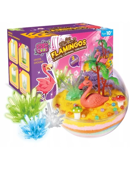 LED kristalų auginimo rinkinys „Flamingo Chemikas“ – sukurk savo šviečiantį povandeninį pasaulį!