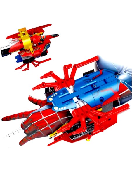 Konstruktorius „Blazing-Weapon“ FC9402: mechaninė voro pirštinė iš 295 detalių