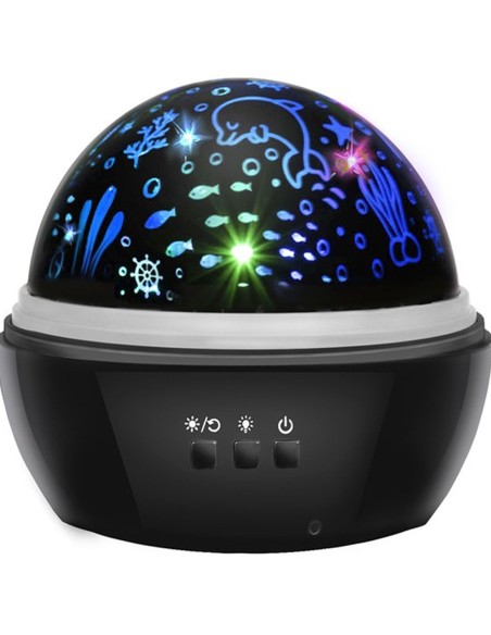 Naktinė lemputė-projektorius „2 filtrai“: padėkite mažyliui užmigti tarp žvaigždžių