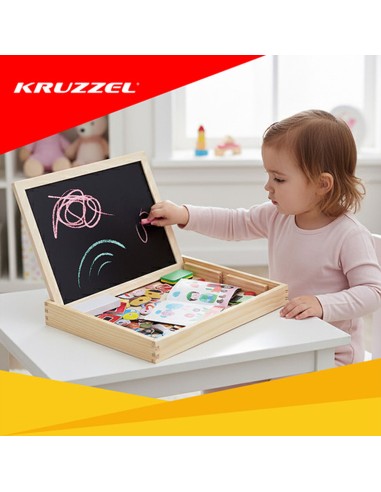 Edukacinis medinis rinkinis vaikams: 108 detalės vaizduotei ir motorikai lavinti