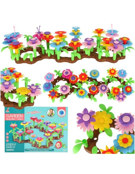 Kūrybinis konstruktorius „Mano svajonių sodas“ – 104 spalvingi elementai!