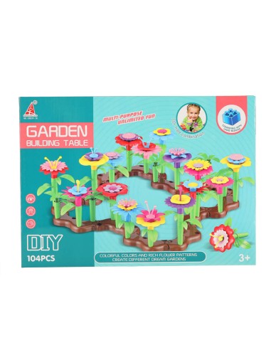 Didelis 104 dalių gėlių kompozicijų rinkinis – lavinkime motoriką žaisdami su spalvomis