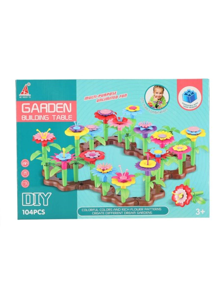 Didelis 104 dalių gėlių kompozicijų rinkinis – lavinkime motoriką žaisdami su spalvomis