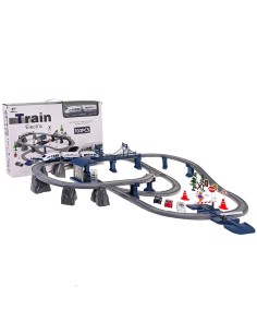 Didysis traukinių stoties rinkinys „City Express“ – 103 detalės su šviesomis ir garsais!