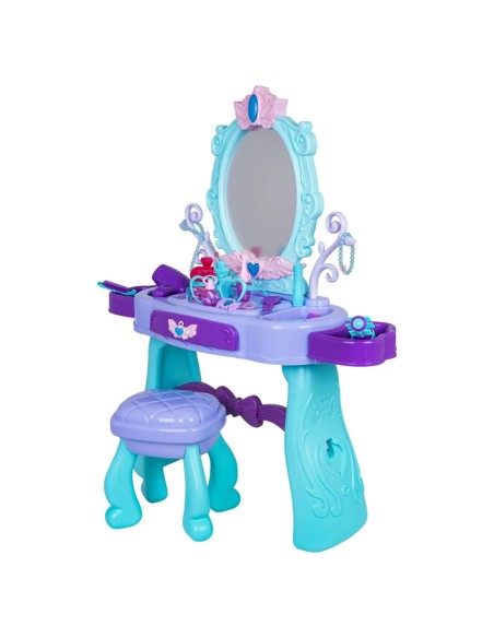 Magiškas princesės tualetinis staliukas „Royal Violet“ – 80 cm aukščio grožio oazė!