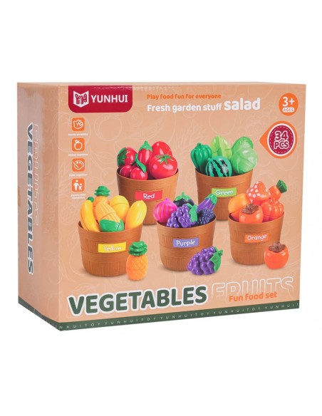 Mažojo šefo virtuvės rinkinys: pjaustomi produktai su lipdukais kūrybiškam žaidimui