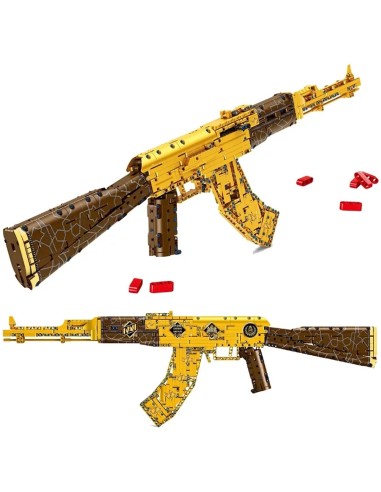 Prabangus auksinis AK-47 konstruktorius (1548 vnt.) – kolekcinis modelis