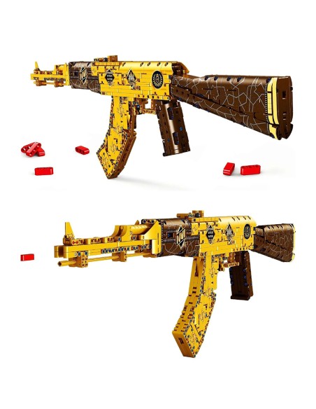 „Golden AK-47“ konstravimo rinkinys: šaudantis modelis, suderinamas su Lego