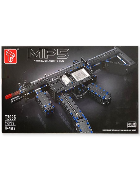 MOC MP5 automatinis pistoletas „Tactical Pro“ – 958 detalės ir tikra šaudymo funkcija!