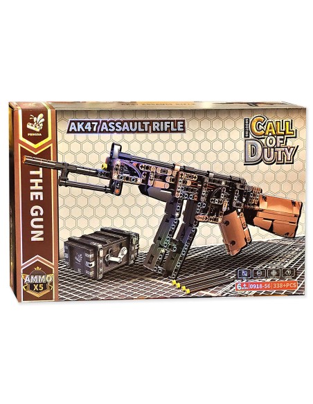 Konstruktorius AK-47 „The Gun“: 338 detalės, suderinama su Lego ir kitais populiariais blokeliais