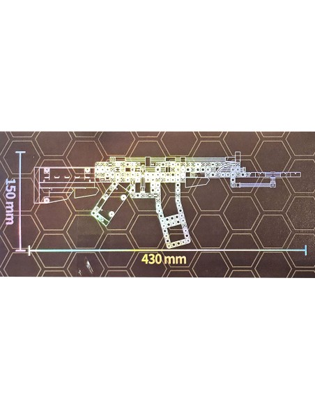 Karinis „Call of Duty“ stiliaus AK-47 iš kaladėlių – 43 cm ilgio taktinis modelis