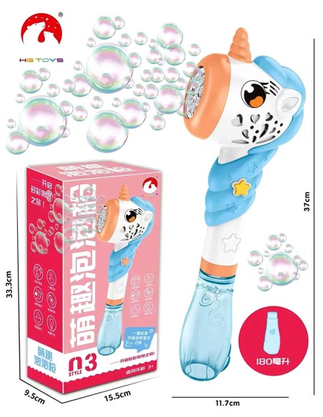 Vienaragio burbulų bazuka su LED šviesomis – dešimtys burbulų vienu metu!