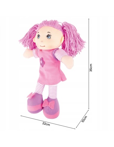 Spalvinga lėlė-mergaitė su siuvinėtomis akimis – puiki dovana nuo 1 metų