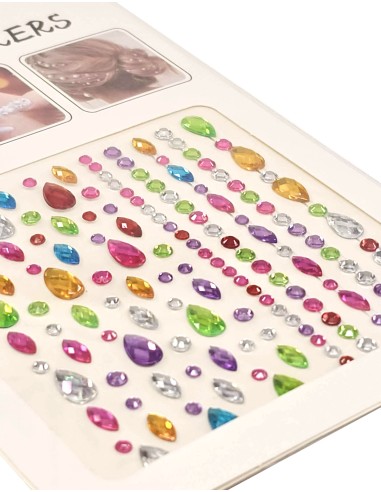 Facegems kristalai su perliukais veidui papuošti