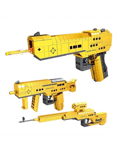 Karinis STEM rinkinys: Automatas, Snaiperis ir Auksinis Desert Eagle