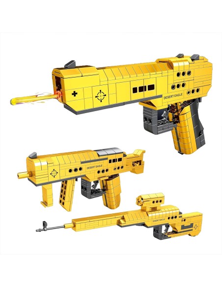 Karinis STEM rinkinys: Automatas, Snaiperis ir Auksinis Desert Eagle