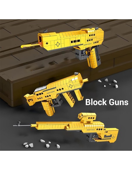 Interaktyvus „3 in 1“ ginklų konstruktorius su šaudymo funkcija – suderinama su Lego