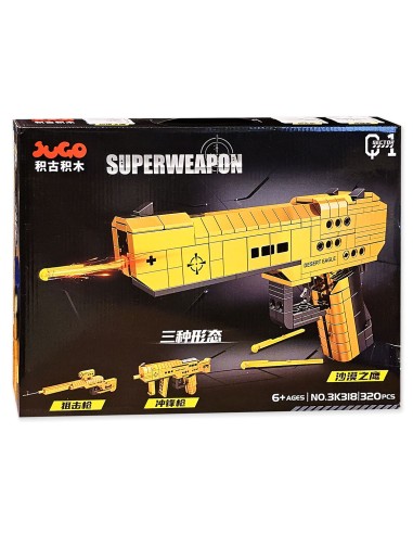 „3 viename“ karinis konstruktorius (320 d.) – sukonstruokite 3 skirtingus ginklus!