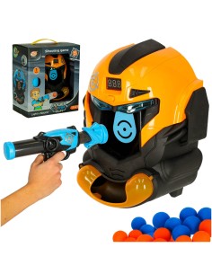 Interaktyvus taiklumo žaidimas – Robotas-taikinys ir pneumatinis pistoletas