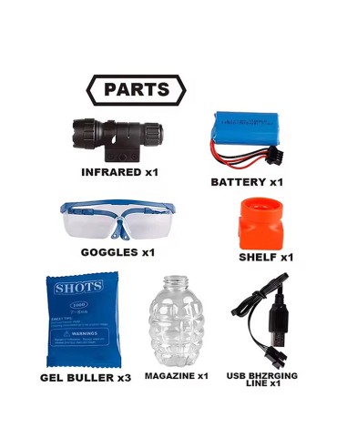 Glock imitacijos gelio šautuvas su duslintuvu – 1000 šūvių ir nepertraukiamas ugnies režimas