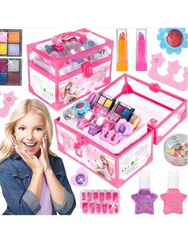 Nagų ir makiažo rinkinys prabangiame kosmetikos dėkle – grožio salonas namuose!