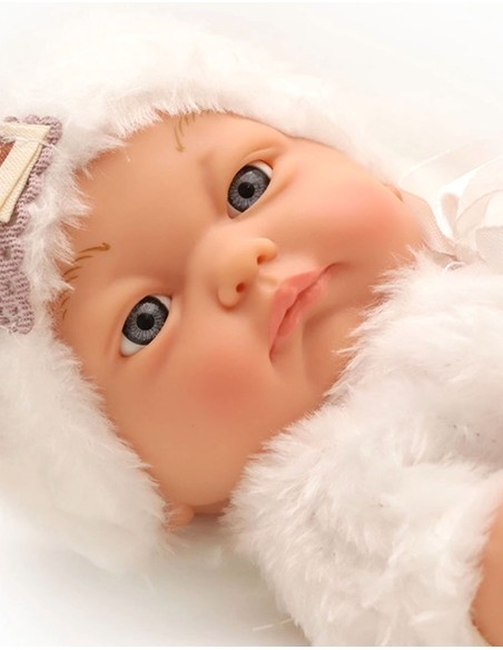 Realistiška lėlė-kūdikis „Pups“ (25 cm) – su ypač detaliais bruožais