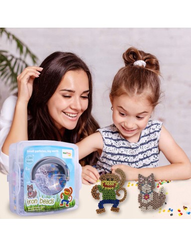 Kūrybinis rinkinis „Pasidaryk pats“: lyginami karoliukai su gyvūnų šablonais