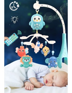 Išmanioji muzikinė karusėlė su nuotolinio valdymo pultu – ramybė kūdikiui, poilsis tėvams
