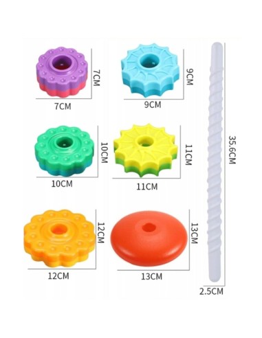 Spiralinė piramidė su dantračiais 35 cm