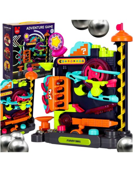 Arkadinis kamuoliukų kliūčių ruožas – loginis iššūkis mažiesiems inžinieriams!