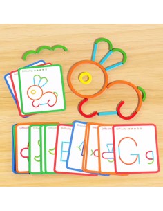 Montessori medinė dėlionė „Pagaliukai ir žiedai“ – 120 detalių kūrybiškumo mokykla! 2