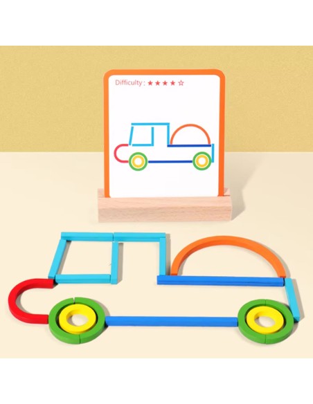 STEM medinė dėlionė vaikams (3+ m.) – loginio mąstymo ir smulkiosios motorikos treniruotė