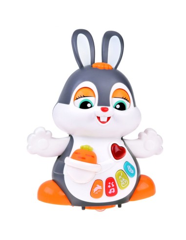 Interaktyvus važinėjantis žaislas „Dancing Bunny“ – šokantis zuikis su muzika ir šviesomis
