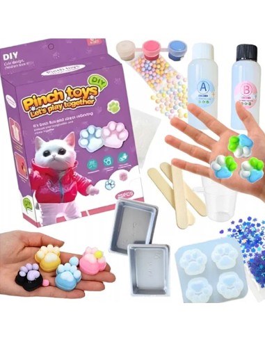 „DIY Squishy“ kūrybinis rinkinys: Susikurk savo minkštas katės letenėles!