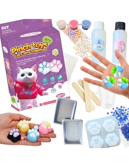 „DIY Squishy“ kūrybinis rinkinys: Susikurk savo minkštas katės letenėles!