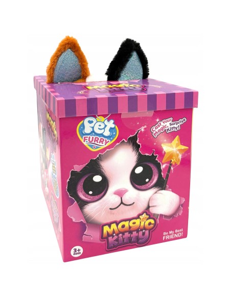 Magiškas pliušinis kačiukas su interaktyvia lazdele ir balso įrašymo funkcija