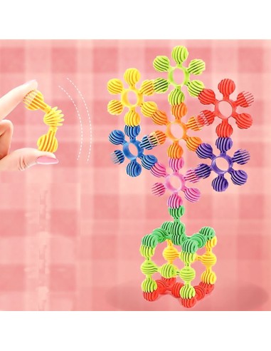 Lankstus „Sniego gniūžčių“ konstruktorius: Kurk 3D figūras ir lavink motoriką