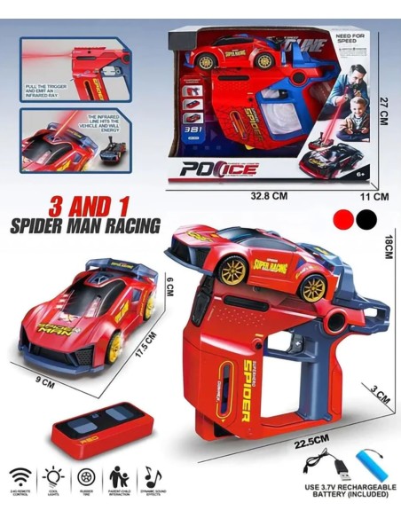 „3 viename“ lenktyninis automobilis su pistoleto formos valdikliu: Mūšis ant ratų