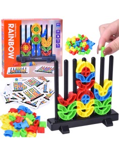 Montessori geometrinis galvosūkis – vaivorykštės spalvų edukacija ir motorikos lavinimas