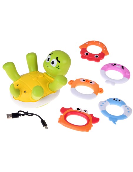 Interaktyvus vonios vėžliukas su vandens fontanu – maudynės be ašarų!