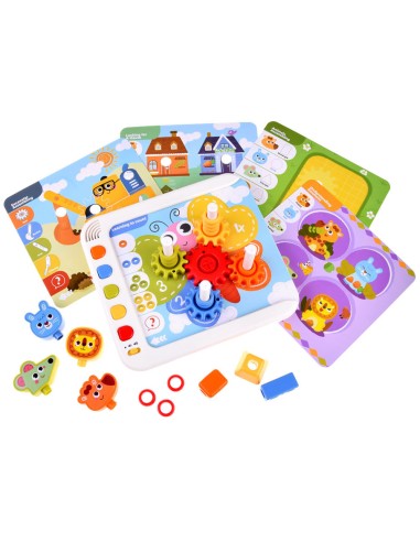 Montessori lavinamoji panelė: Skaičiavimo, figūrų ir konstravimo pamokos