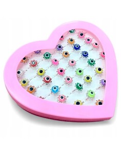 Dovana - mergaitiškų žiedų rinkinis – reguliuojamas dydis ir blizgantys raštai 2