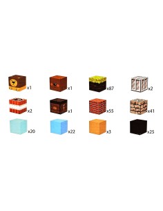 „Minecraft Kardas“ stiliaus magnetiniai kubeliai (260 vnt.) – sukurk savo pikselių pasaulį! 2