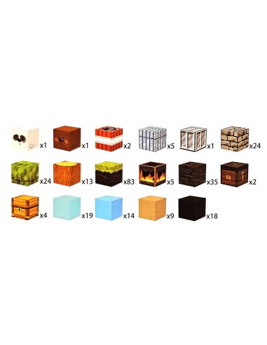 Didelis magnetinių „Minecraft“ kubelių rinkinys (260 vnt.) – nuo skrynių iki ugnies blokų