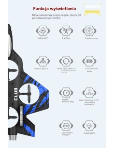 RC akrobatinis lėktuvas-kvadrokopteris YX117 su LED apšvietimu 2