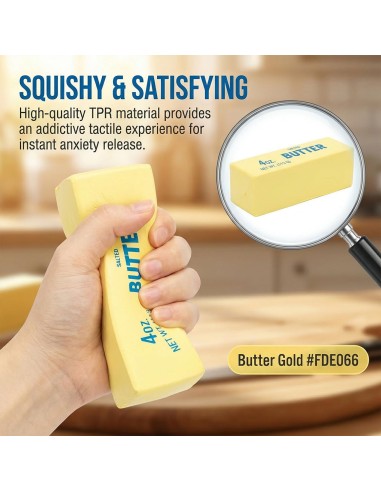 Lėtai atsistatantis „Squishy“ žaisliukas – sviesto imitacija