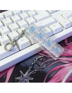 Šviečiantis antistresinis klaviatūros pakabukas su LED šviesomis – mechaninis fidget žaisliukas 2