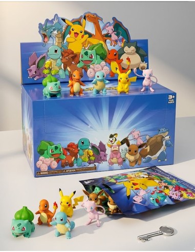 „Pokemonų“ stiliaus paslaptinga vaikiška figūrėlė su kolekcine korta