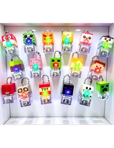 Antistresinis mechaninis pakabukas „Minecraft“ su LED šviesomis